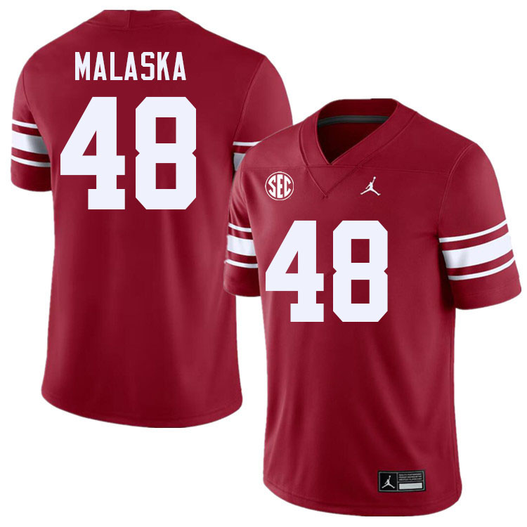 #48 Jocelyn Malaska Oklahoma Sooners 2024 SEC Conference College Football Jerseys-Throwback